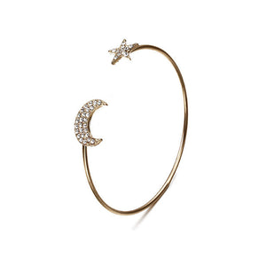 Boho Indian Jewelry Moon Star Bracelet Set