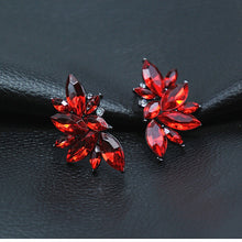 Load image into Gallery viewer, Red Crystal Earrings