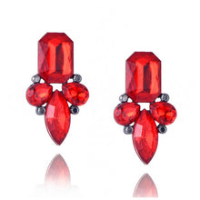 Load image into Gallery viewer, Red Crystal Earrings