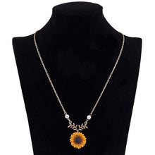 Load image into Gallery viewer, Delicate Sunflower Pendant Necklace