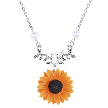 Load image into Gallery viewer, Delicate Sunflower Pendant Necklace
