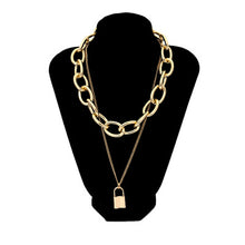Load image into Gallery viewer, Metal Chain Bar Circle Lariat Necklace