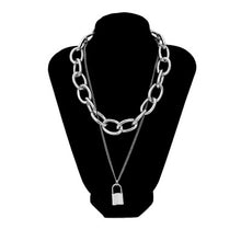 Load image into Gallery viewer, Metal Chain Bar Circle Lariat Necklace