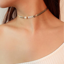 Load image into Gallery viewer, Metal Chain Bar Circle Lariat Necklace