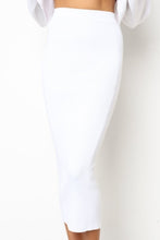 Load image into Gallery viewer, Long Black White High Waist Pencil Skirts